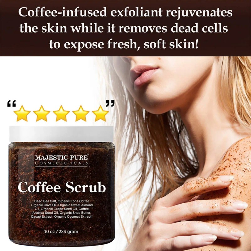 Exfoliante Facial Y Corporal De Café Hidrata Aclara 283g