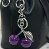 Qiansail Cherry Bag Charm Purse Charms, Cute Cherry Keychain Purse