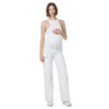 HUDSON Women's Utility Wide Leg Cargo Maternity, White