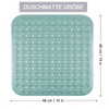 Shower Mat, 48 x 48 cm, Square Bath Mat, Machine