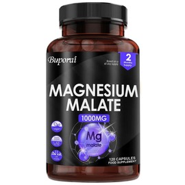 마그네슘 보충제 1000mg - 순수 마그네슘 말레이트 캡슐 - 뼈와 수면 지원 - 고흡수율 원소 - 비건 고강도 Magnesium Supplement 1000mg - Pure Magnesium Malate Capsules - Bone and Sleep Support - High Absorption Element - Vegan High Potency