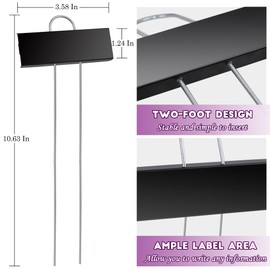 FORUP Metal Plant Labels, 30 Pack Garden Label Markers, Weatherproof Garden Stake Tags, Reusable Planting Gardening Markers, Black