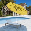 Tobeos 9FT Patio Umbrella with Solar Lights,Outdoor Market Umbrella with