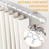 pangdapengpeng Pack of 40 Curtain Rings, Curtain Rings with Clips,