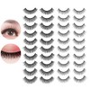 Pestañas Postizas 3D Faux Mink, Juego de 20 Pares Largas