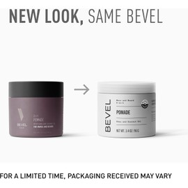 Bevel Beard Balm & Hair Pomade for Waves with Coconut Oil and Shea Butter, Locks in Moisture to Help Reduce Frizz and Breakage, Beard Care for Men, 3.4 Oz