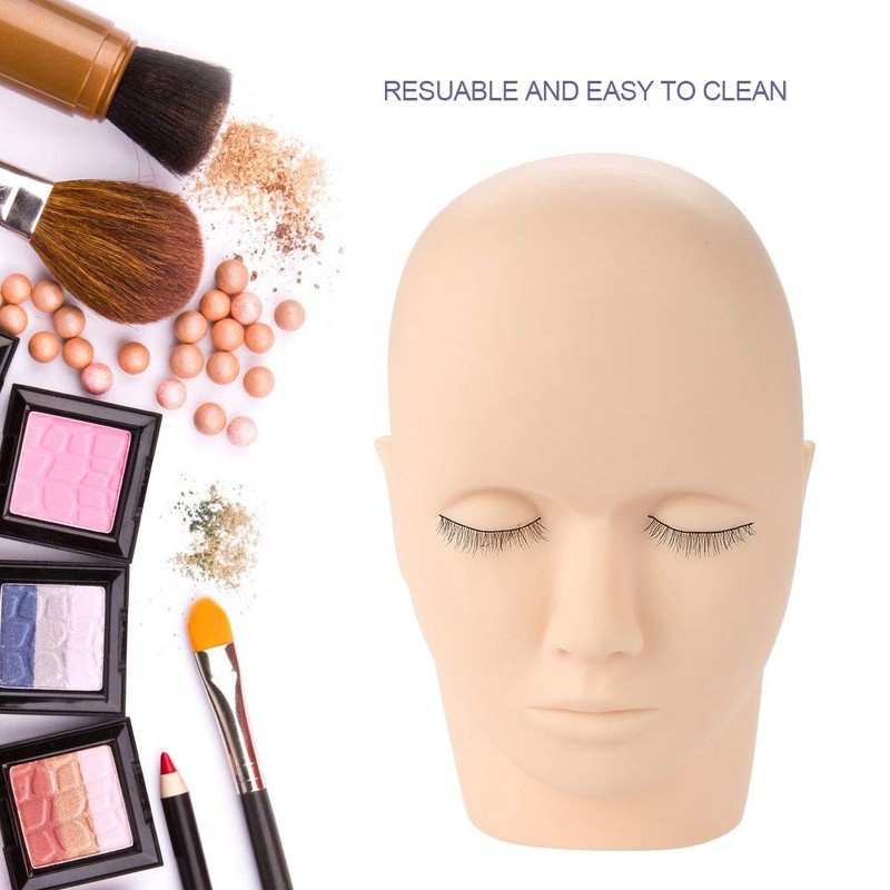 Lash Mannequin Head, Practice Training Head for Make Up and