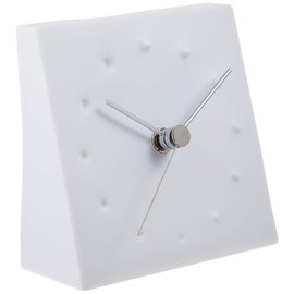 レムノス 置き時計 アナログ 磁器 白 ファイヤーワークス FIRE WORKS KC10-14 Lemnos w116×h113×d50mm