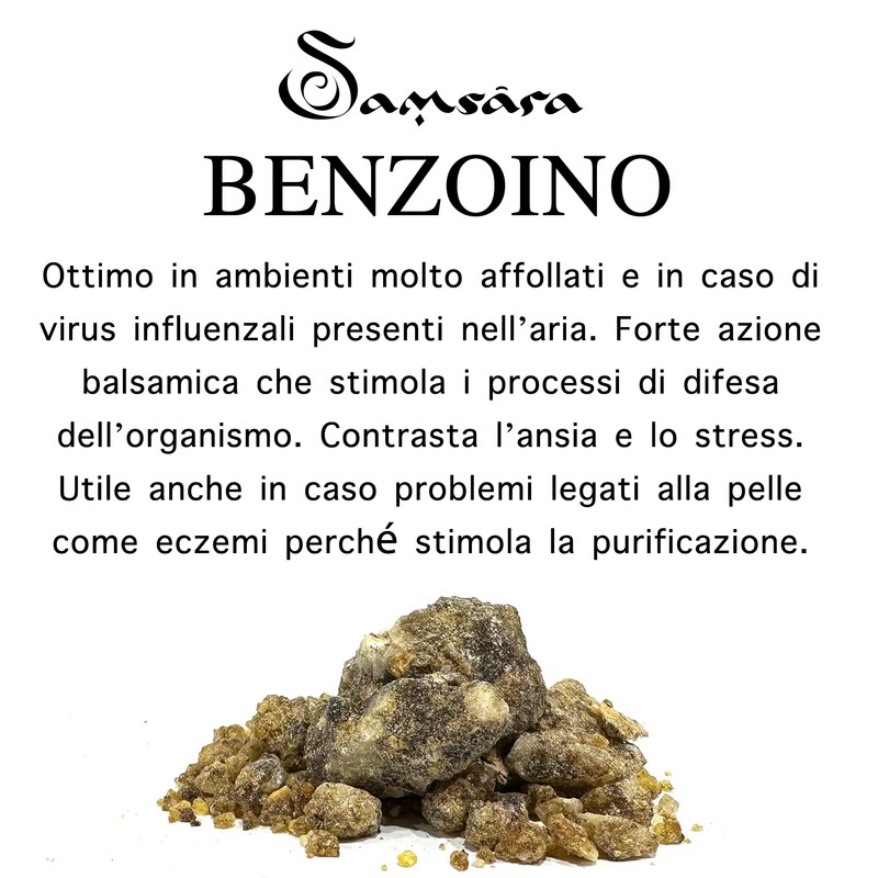 Samsara Natural Benzoin Resin Frankincense, Pure without Additives, Elegant and