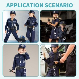 VARKAGE Pack of 4 Children's Handcuffs, Toy Handcuffs, Handcuffs Costume for Police and Robber Games, Handcuffs Key Included