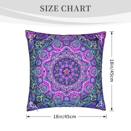 Xchinkl Boho Chic Bohemian Cosmic Love Mandala Retro Floral Bedroom Throw Pillow Covers Home Decorative Couch Sofa Square Cushion Pillow Case 18x18 In (220501)