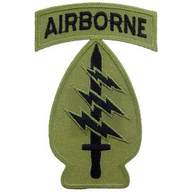 EEINC ARMY SPECIAL FORCES AIRBORNE (SUBDUED) Embroidered Shoulder Patch 3" (0782)