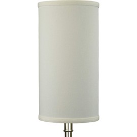 FenchelShades.com 6" Top Diameter x 6" Bottom Diameter 12" Height Fabric Drum Lampshade Spider Attachment Brass Hardware (Linen Cream)