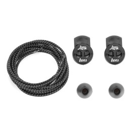LAZY LACES Elastic No Tie Lock Shoelaces for Sports, Walking, Trekking & Running | Toddlers, Kids, Adults, Elderly, Disabled & People with Low Mobility (Reflective Black)