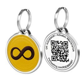 Pet Dwelling Symbols QR Code Pet ID Tag for Dogs & Cats - Easy Scan, Instant Online Profile Access, Real-Time Scan Location Alerts(Elite.Infinity)