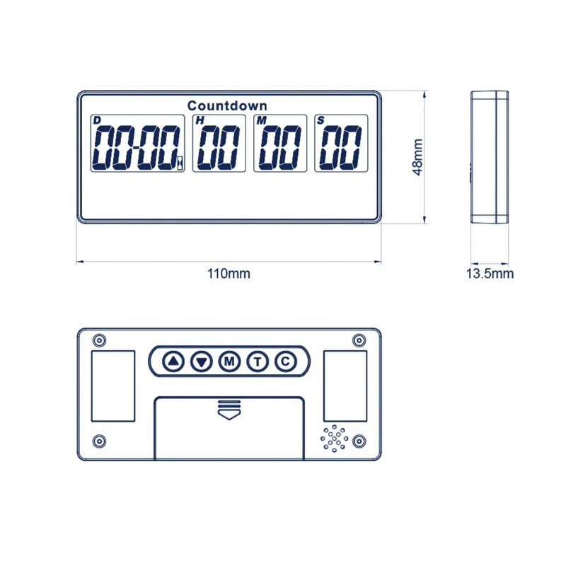 HonorMeet Digital 9999 Days Retirement Countdown Clock, Days Countdown Timer,