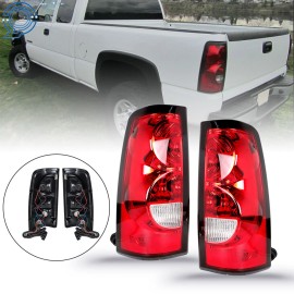 happy19star Pair Tail Lights Brake Lamps For 2003-2006 Chevy Silverado 1500 2500 3500 LH+RH