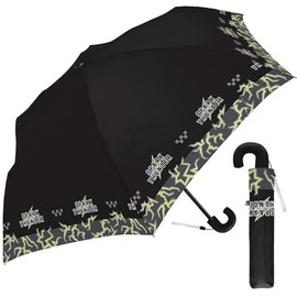Klux 117505 Children's Folding Umbrella, 19.7 inches (50 cm), Spark Sander, Black x Yellow