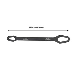 8-22mm Double-Head Universal Spanner, Multi-Purpose Ring Wrench, Self-Tightening Home and Workshop Repair Hand Tool, Black