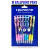 8 Ballpoint Pens Set Soft Nonslip Grip Medium Ball Point