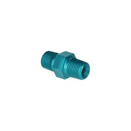 PrecisionGeek Aluminum 1/8 NPT to 1/8 NPT Male to Male Adapter/Coupling Connector - Blue Anodized