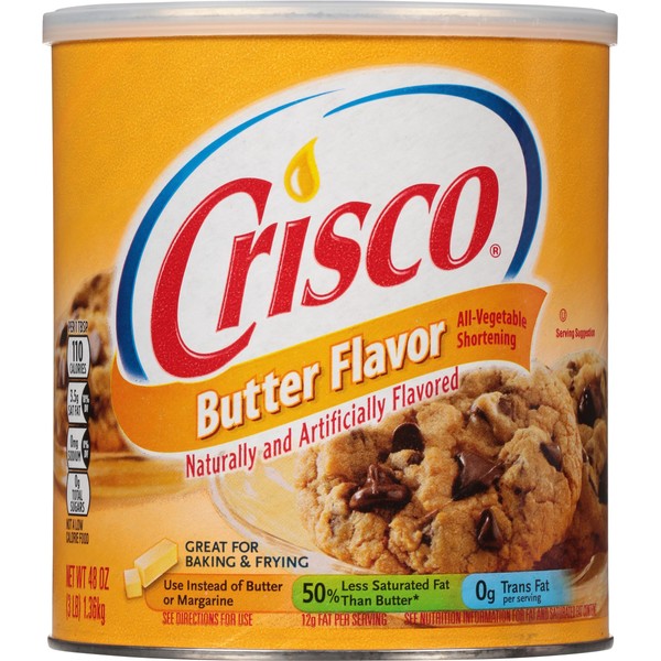 Crisco Butter Flavor All-Vegetable Shortening, 48 Ounce