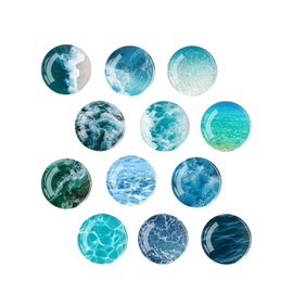 TPZORJX Pack of 12 Fridge Magnets - Ocean Magnets for Magnetic Board, Whiteboard, Notice Board, Kitchen, Boards, Office, Children and Adults Gift