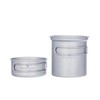 iBasingo Titanium Pot Pan Set Lightweight Camping Cookware Outdoor Kitchen