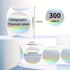 2 Inch Holographic Thermal Labels, Circle Direct Thermal Labels Stickers,