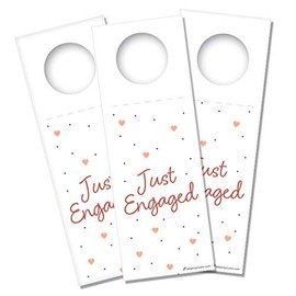 Just Engaged Bottle Tags 20 pack Wine Champagne Hanging Neck Label Engagement Party Supplies Guest Table Decorations for Family Friends Favors Gift Bags Future Bride Groom Celebration 2.5" x 7.25"