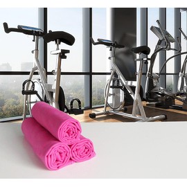 Bana Kuru Sports Lightweight Microfibre Gym or Sweat Towel 30cm x 120cm in Hot Pink