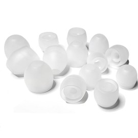 Luckvan 8 Pairs Extra Small Earbuds Tips, Silicone Ear Tips Universal, Silicone Earbud Tips Replacement Transparent