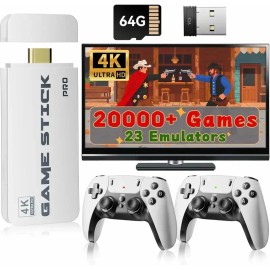 2025 Upgraded Retro Game Console – 20,000+ Games, 4K HDMI Output, Wireless Controller, Arcade Stick, Game Emulator