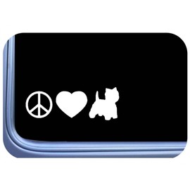 Peace Love Westie Sticker *H123* 8" Vinyl west Highland White Terrier