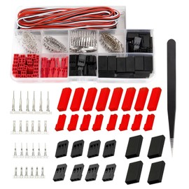 HUAZIZ 40 Sets Servo Connector Socket Crimp Pin Cable Kit Compatible JR JST SYP Futab