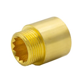 VARIOSAN Tap extension 16881, 3/4 inch x 25 mm, brass, suitable for drinking water, according to DIN 3523