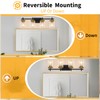 Spiglamm 4-Lights Black and Gold Bathroom Vanity Light, Modern Bathroom