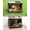 Deekuiwi 42-Inch Collapsible Travel Dog Crate, Portable 4-Door Soft Kennel