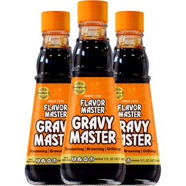Gravy Master: Grilling, Seasoning and Browning Sauce - Ready to Use - 3 Bottles - Vegetarian, No Gluten - Kosher, Pareve - Grill, Glaze, Braise, Steak Crust - Made in the USA Since 1935