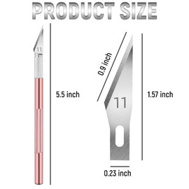 Jetmore Exacto Knife Set, 10 Pack Precision Knife, Craft Knife Set, Hobby Knife, Art Knife for Carving, Cutting, Engraving, Scrapbooking, Stencil, DIY (Pink)