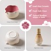 ChaseWind Matcha Whisk Set, 8Pcs Floral Ceramic Matcha Set with