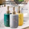 Gold Soap Dispenser Bathroom,Hand Soap Dispenser with Marbling,Soap Dispenser Ceramic
