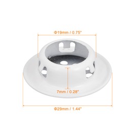 sourcing map 19 mm (3/4 inch) Round Soffit Ventilation Slot, Pack of 10 Stainless Steel Round Ventilation Grille with Mesh Hole for Kitchen, Bathroom, Cabinet, White