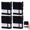 4pcs Pocket Notebook A7, Small Mini Notepad with Pens, Small