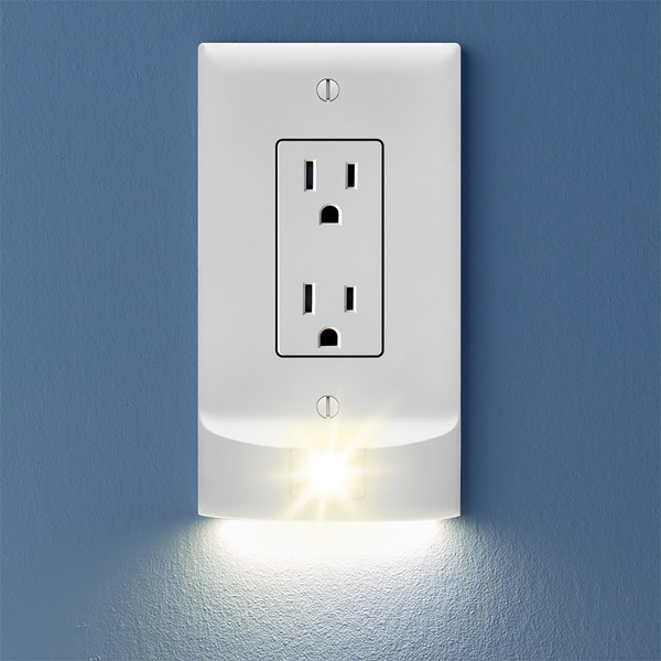 SnapPower 2 Pack StormLight Power Failure Night Light Outlet Cover