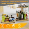 Homerays Bamboo Turntable Organiser Lazy Susan, Turntable Kitchen Organiser 25