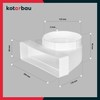 KOTARBAU® Flat Duct Deflection Piece 90° for Ventilation Duct Round-Square