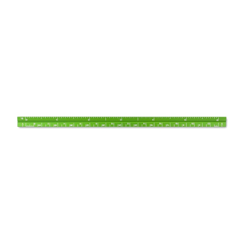 Alumicolor 3610-6 Aluminum Combination Pocket Scale, 6IN, Green