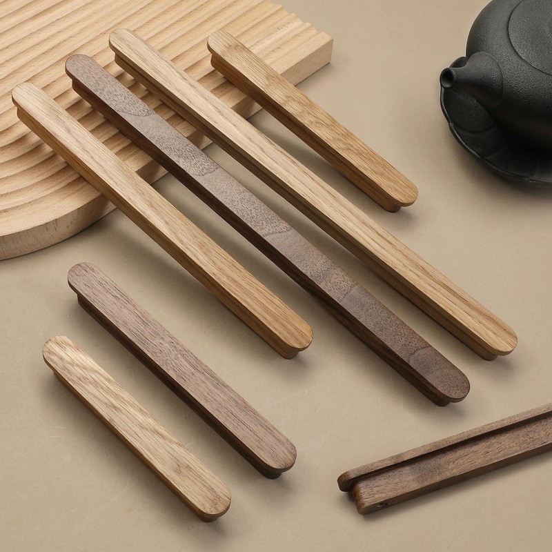 Evionlin 5 in Walnut Wood Kitchen pulls cabinets Handles Furniture