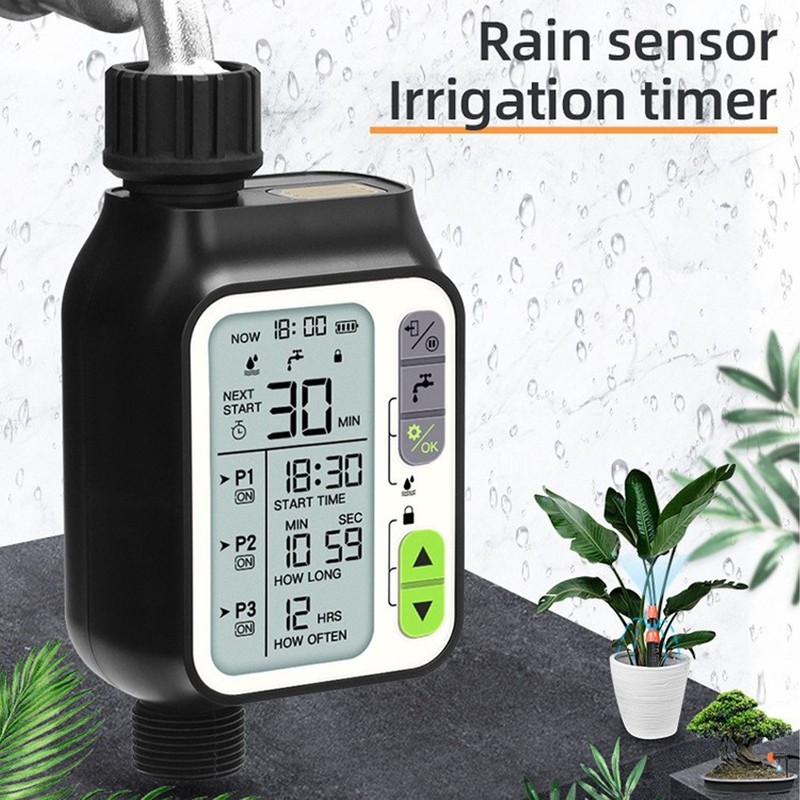Sprinkler Timer for Garden Hose ABS PC IPX5 Programmable Rain